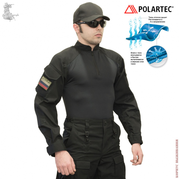 Рубашка КОМБАТ ST Черная